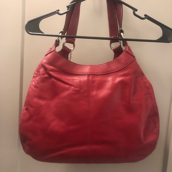 Large red Coach purse - Picture 3 of 9